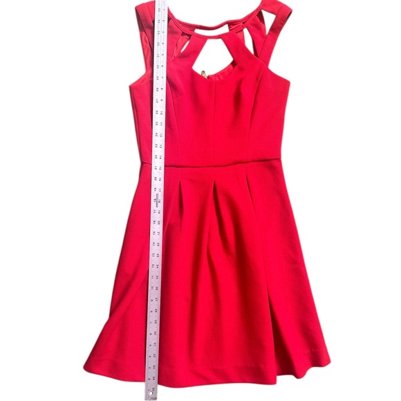 Betsey Johnson ~ Women’s Red Cutout Fit & Flare Midi Dress ~ Size 6 - Picture 8 of 10